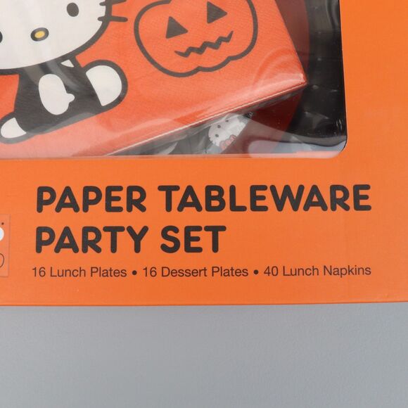 Hello Kitty Halloween Paper Tableware Party Set Pumpkins - Picture 3 of 4